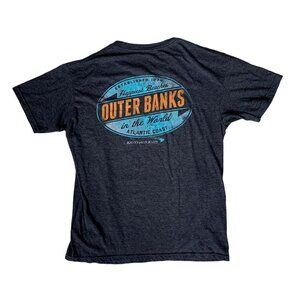 Outer Banks Happiest Beaches in the World Grey T-Shirt Size Medium